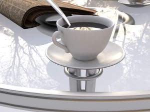 open air cafe table Modèle 3D