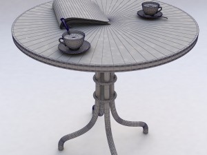 open air cafe table Modèle 3D