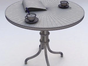 open air cafe table 3D Model