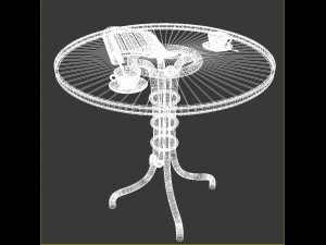 open air cafe table Modèle 3D