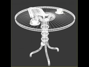 open air cafe table 3D Model