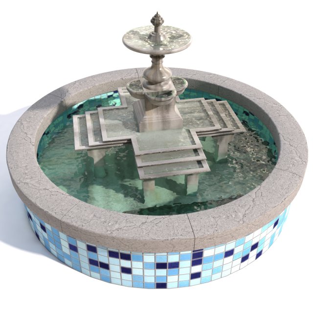 fountain1 3D Model .c4d .max .obj .3ds .fbx .stl .blend 