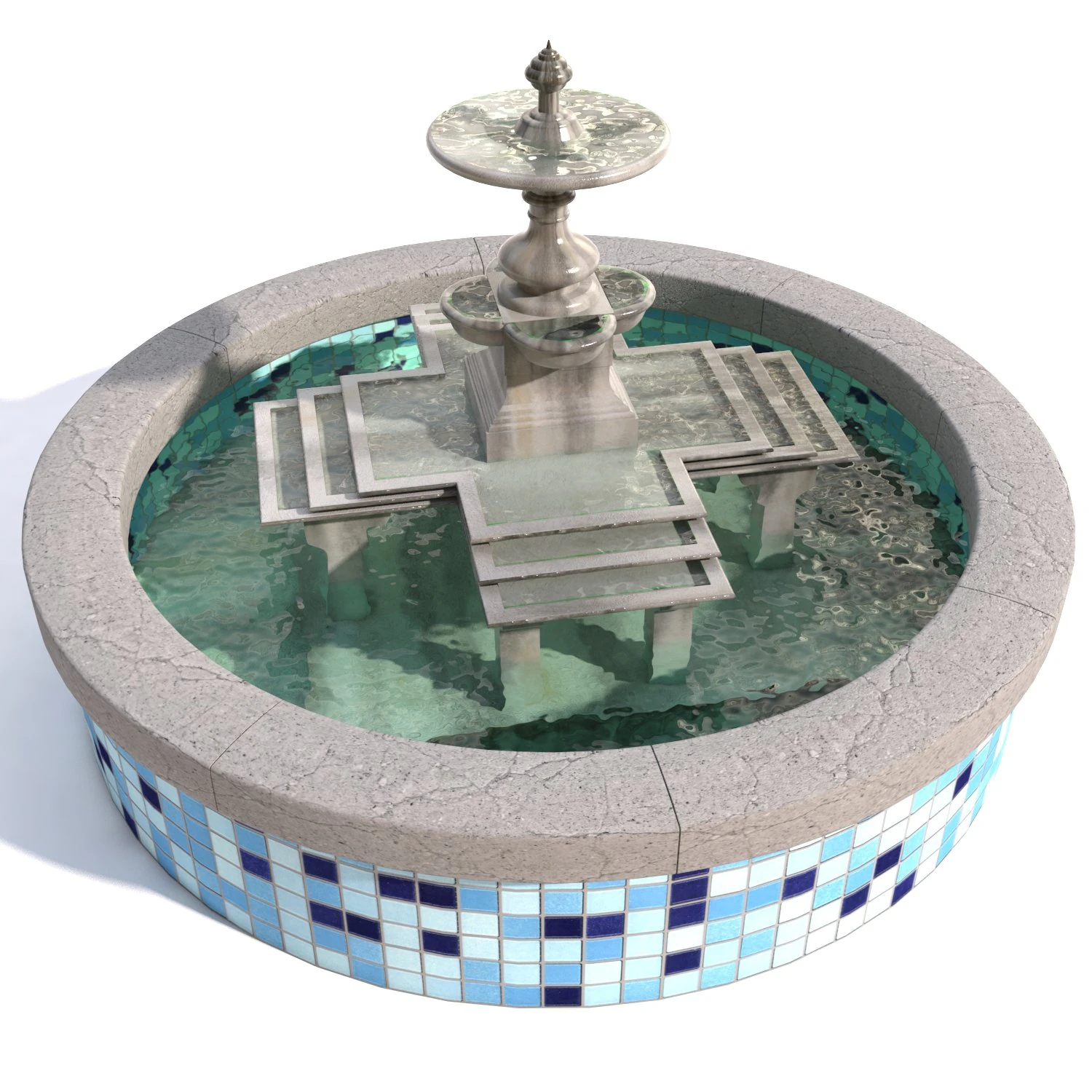 fountain1 3D Model .c4d .max .obj .3ds .fbx .stl .blend