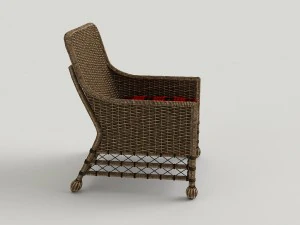 wicker dining chair 3D Model