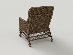 wicker dining chair 3D 模型