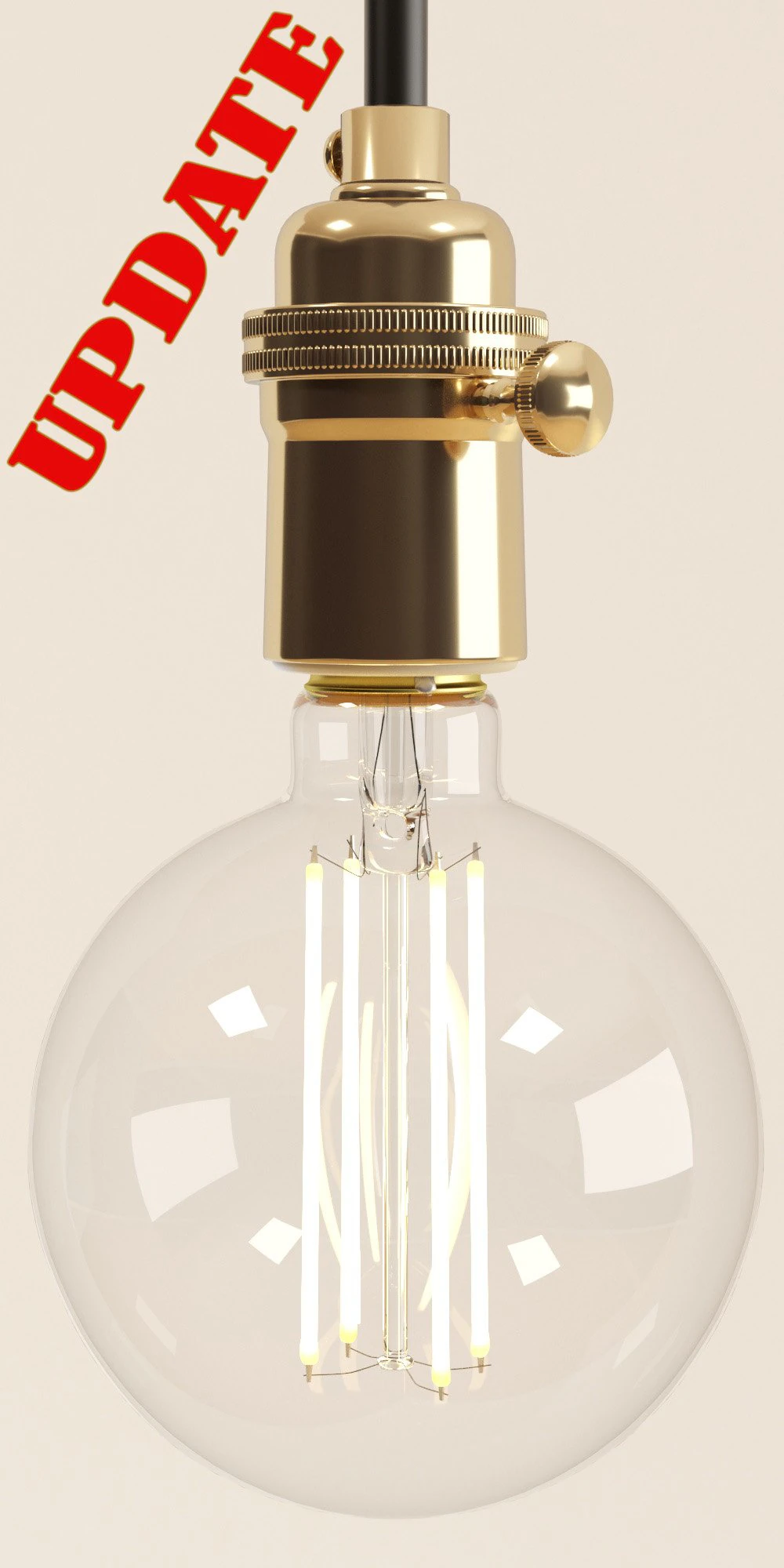 decorative edison led bulb globe 3d 3D Model .c4d .max .obj .3ds .fbx .stl .blend