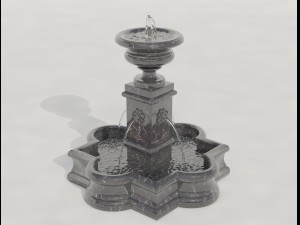 fountain 21 with water 3in1 3D Model