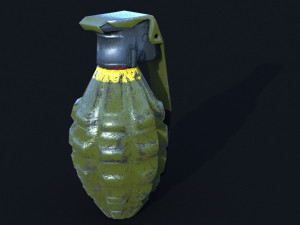 mk2 handgrenade highpoly lowpoly 2 lods 3D Модель