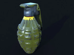 mk2 handgrenade highpoly lowpoly 2 lods 3D Model