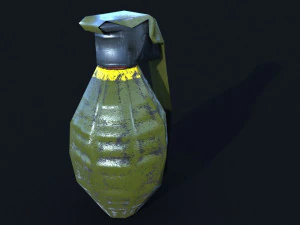 mk2 handgrenade highpoly lowpoly 2 lods 3D Model