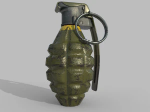 mk2 handgrenade highpoly lowpoly 2 lods 3D Model