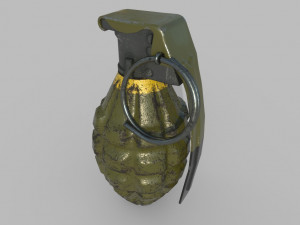 mk2 handgrenade highpoly lowpoly 2 lods 3D Модель
