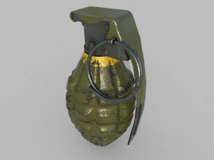 mk2 handgrenade highpoly lowpoly 2 lods 3D Model