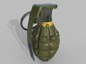 mk2 handgrenade highpoly lowpoly 2 lods 3D Model
