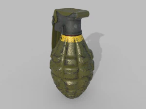 mk2 handgrenade highpoly lowpoly 2 lods 3D Model