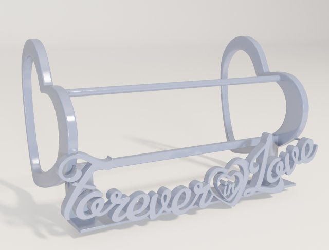 forever in love - decorative photo frame holder 3D 프린트 모델 .c4d .max .obj .3ds .fbx .stl .blend 