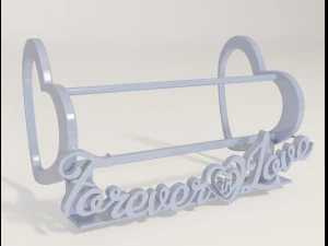 F&uuml;r immer verliebt &ndash; dekorativer Fotorahmenhalter 3D Druckmodell