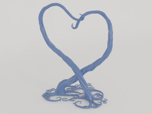 decorative heart for 3d printing Modello di stampa 3D
