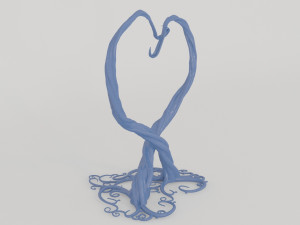 decorative heart for 3d printing Modello di stampa 3D