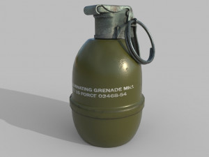 mk1 illumination hand grenade game ready 2 lods 3D Model