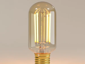 decorative edison radio bulb led e24 3D Model