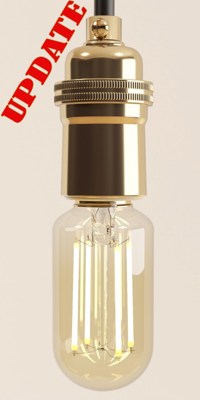 decorative edison radio bulb led e24 Model 3D .c4d .max .obj .3ds .fbx .stl .blend 