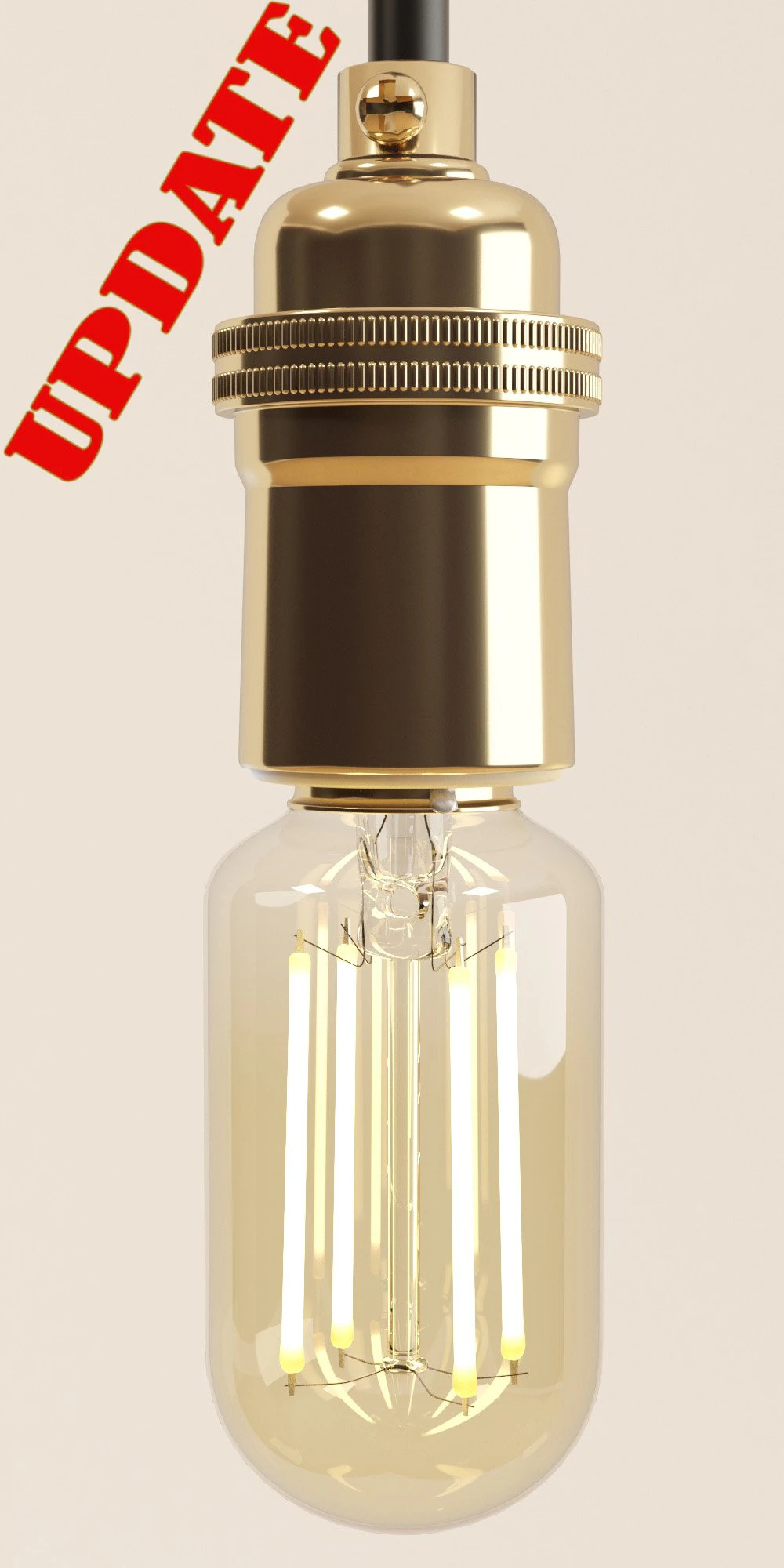 decorative edison radio bulb led e24 3D Model .c4d .max .obj .3ds .fbx .stl .blend