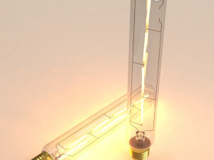 decorative edison tube bulb 185mm led e24 3D Модель
