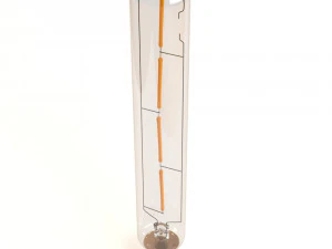 decorative edison tube bulb 185mm led e24 3D Model