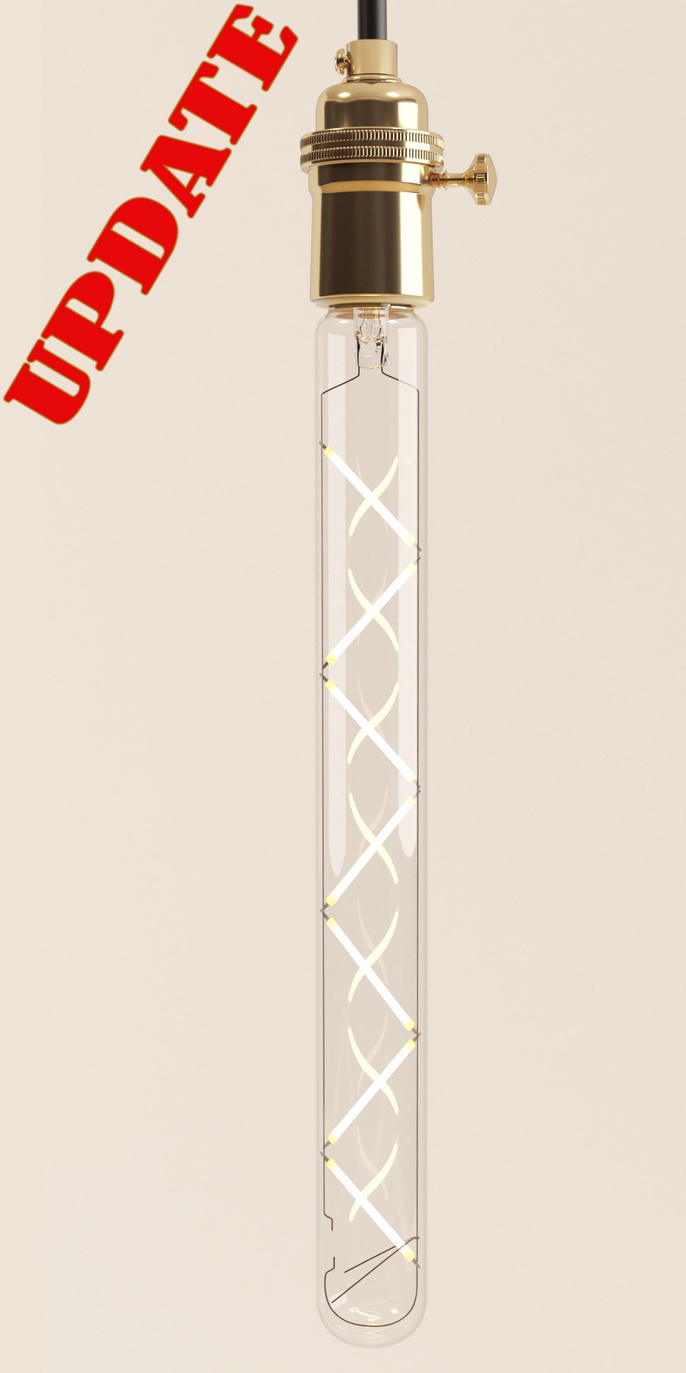 Decorative Edison Tube Bulb 300mm Led E24 3d Model In Bulb