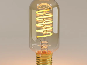 decorative edison radio bulb spiral led e24 3D Model