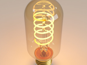 decorative edison radio bulb spiral led e24 3D 모델