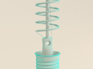 decorative edison radio bulb spiral led e24 3D 모델