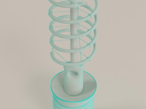 decorative edison radio bulb spiral led e24 3D 모델