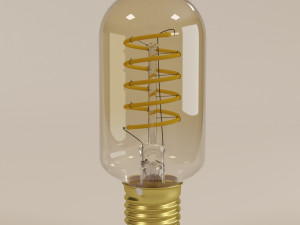decorative edison radio bulb spiral led e24 3D 모델