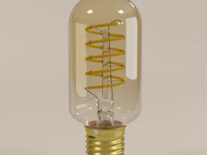 decorative edison radio bulb spiral led e24 3D Model