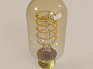 decorative edison radio bulb spiral led e24 3D 모델