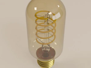 decorative edison radio bulb spiral led e24 3D Model