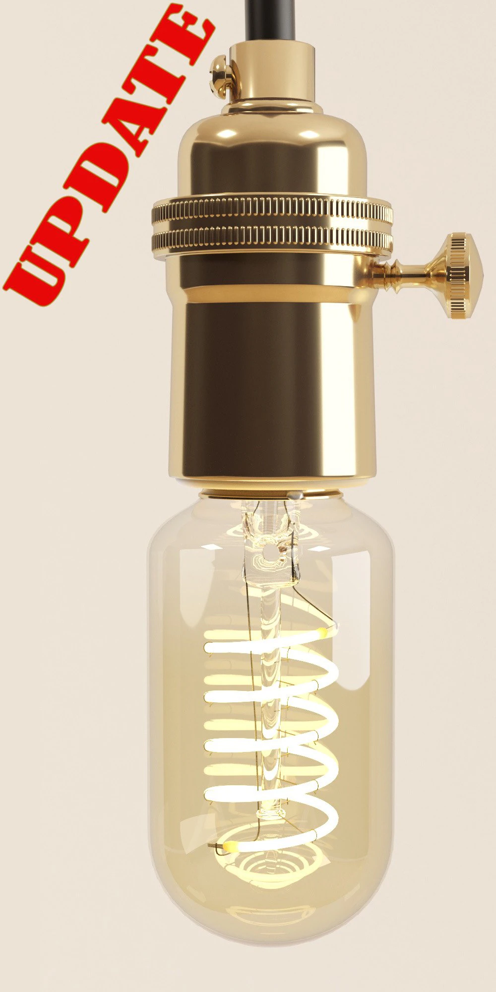 decorative edison radio bulb spiral led e24 3D Model .c4d .max .obj .3ds .fbx .stl .blend 