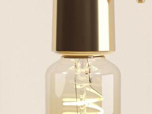 decorative edison radio bulb spiral led e24 3D Model