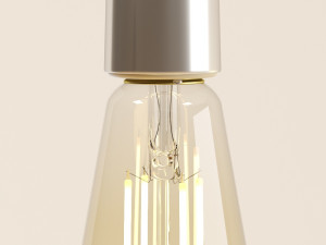 decorative edison led tube set e24 with sockets 3D 模型