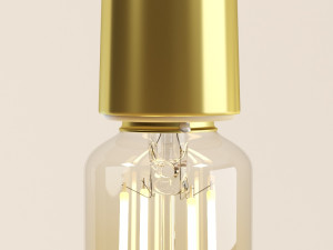 decorative edison led tube set e24 with sockets 3D 模型