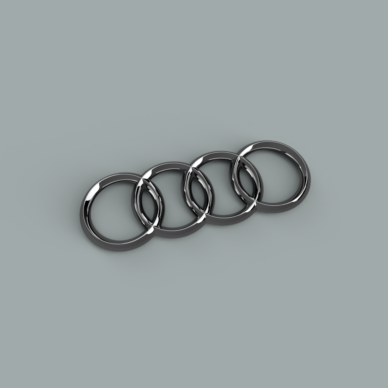 Audi Logo by Obecovský, Download free STL model
