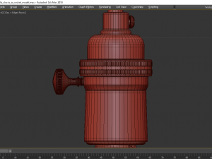 edison classic radio bulb with soket 3D Model