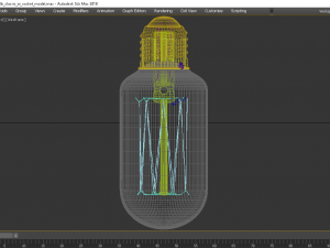 edison classic radio bulb with soket 3D Model
