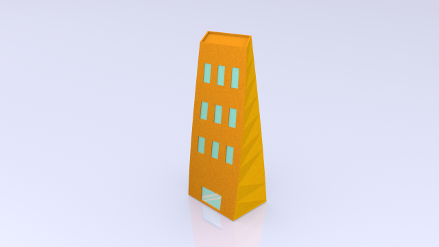 low poly toon building 1 3D Model .c4d .max .obj .3ds .fbx .stl .blend 