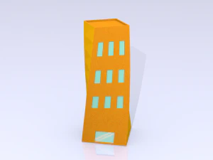 low poly toon building 1 3D Model