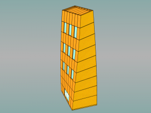 low poly toon building 1 3D Model