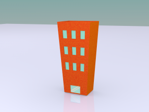 low poly toon building 2 Modelo 3D