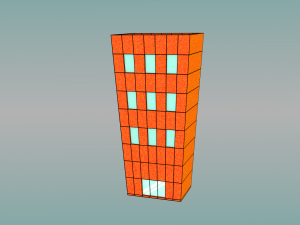 low poly toon building 2 3D Model